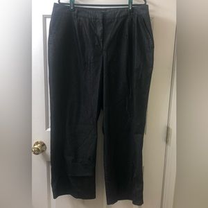 Sag Harbor  womens dress pants 16W gray wide leg trouser career wear slacks